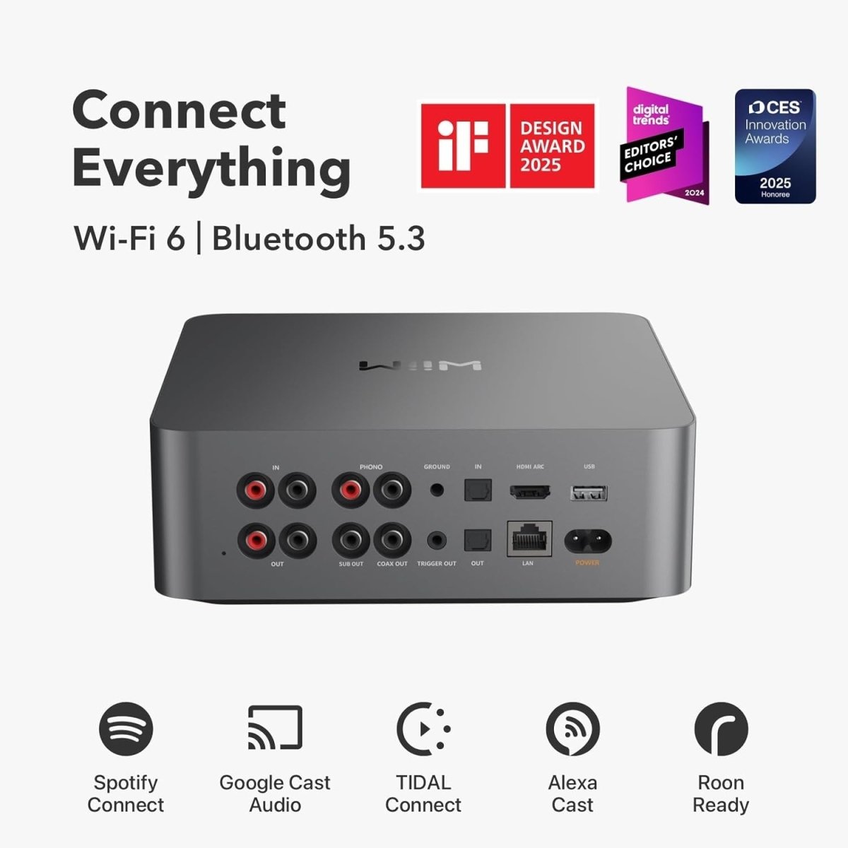 Space Gray Hi‑Res Music Streamer & Digital Preamp – Touchscreen Audio Hub - Kwikley