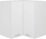 Space - Saving Lockable Corner Wall Cabinet with Double Doors & Shelves - Kwikley