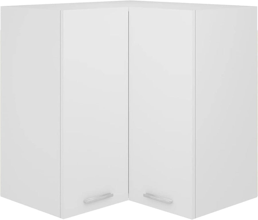 Space - Saving Lockable Corner Wall Cabinet with Double Doors & Shelves - Kwikley