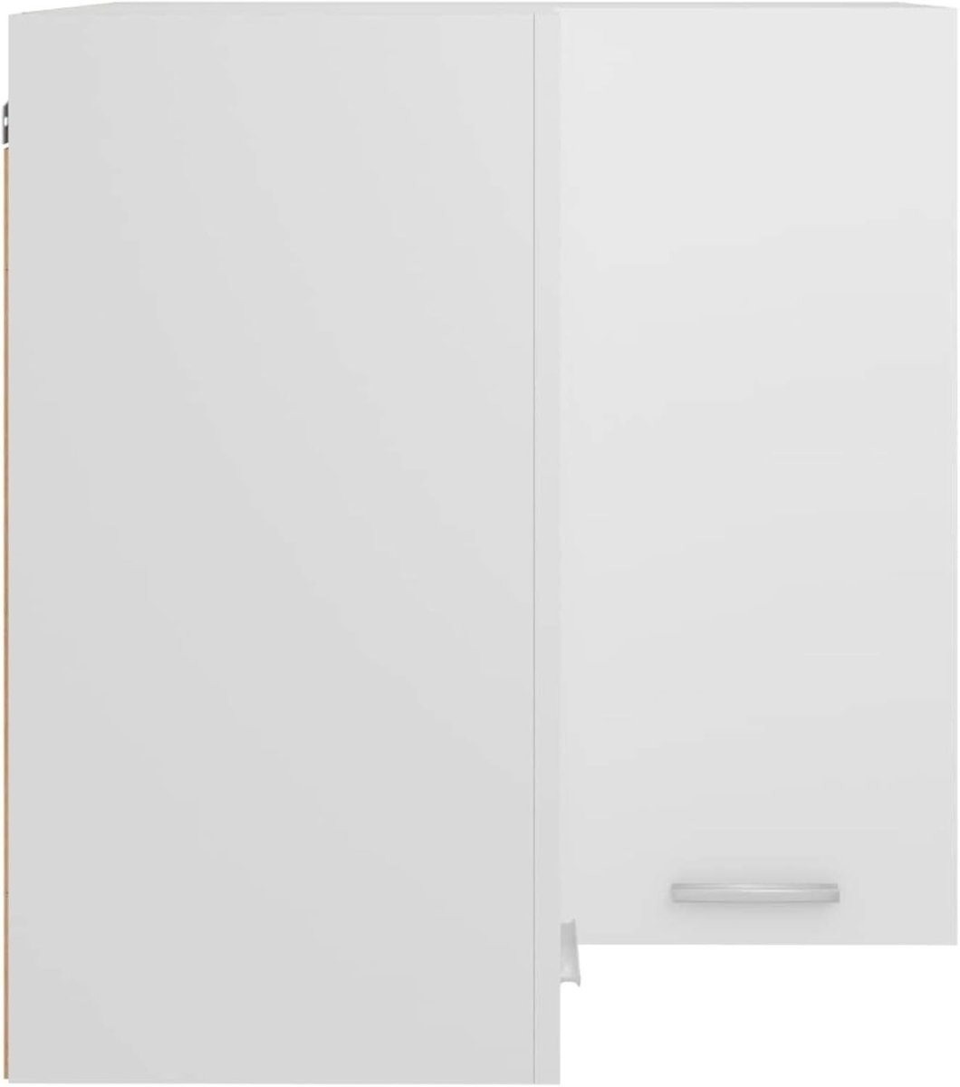Space - Saving Lockable Corner Wall Cabinet with Double Doors & Shelves - Kwikley