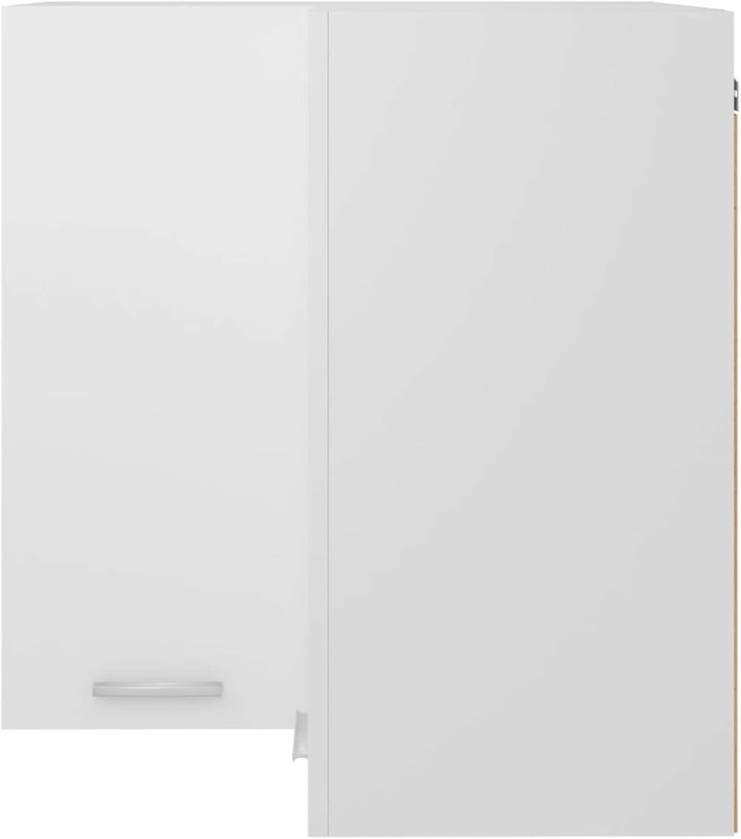 Space - Saving Lockable Corner Wall Cabinet with Double Doors & Shelves - Kwikley