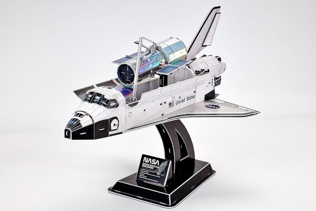 Space Shuttle 3D Puzzle Model Kit Spacecraft Display Stand 126pcs - Kwikley
