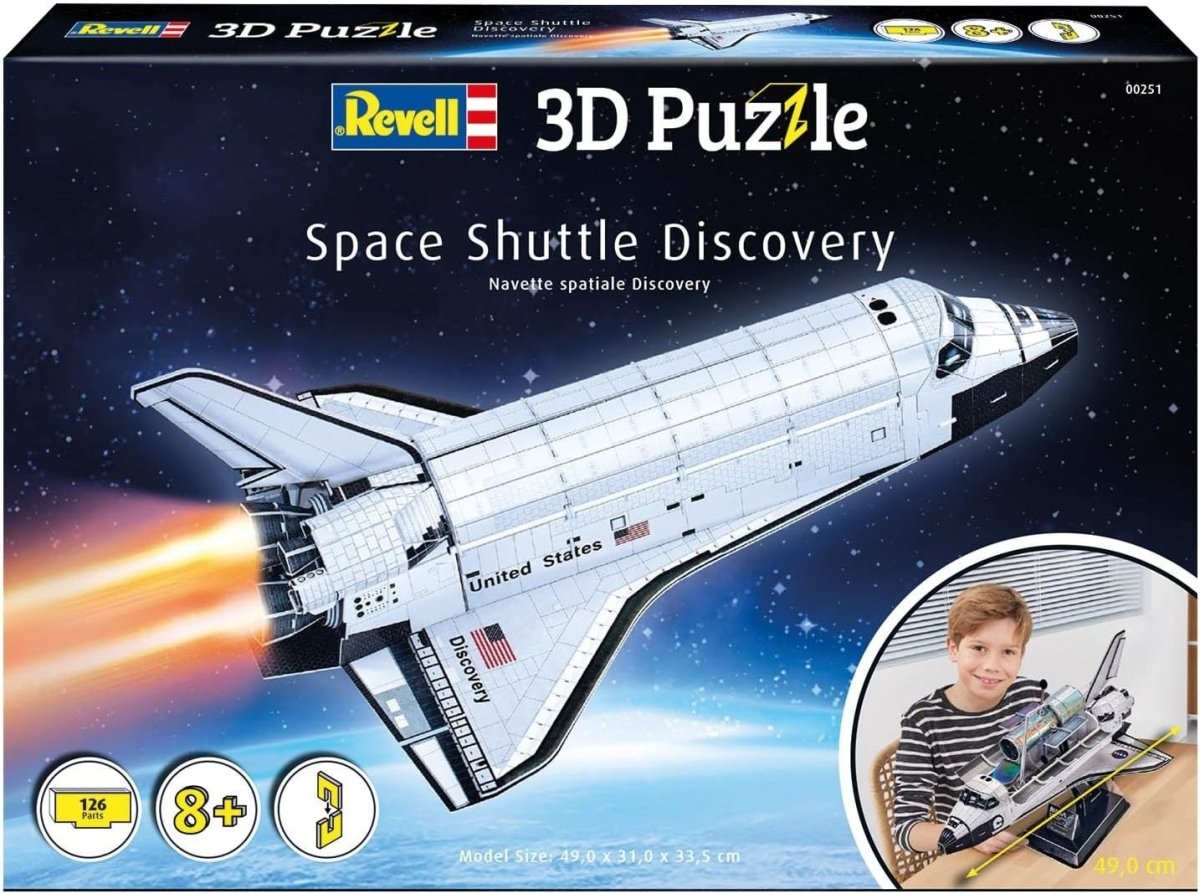 Space Shuttle 3D Puzzle Model Kit Spacecraft Display Stand 126pcs - Kwikley