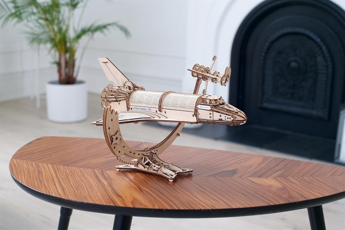 Space Shuttle 3D Wooden Puzzle Telescope Model Kit STEM Craft - Kwikley