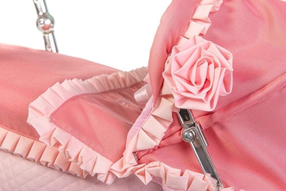 Spanish Style Dolls Pram Pink Adjustable Handle Foldable Buggy for Kids - Kwikley