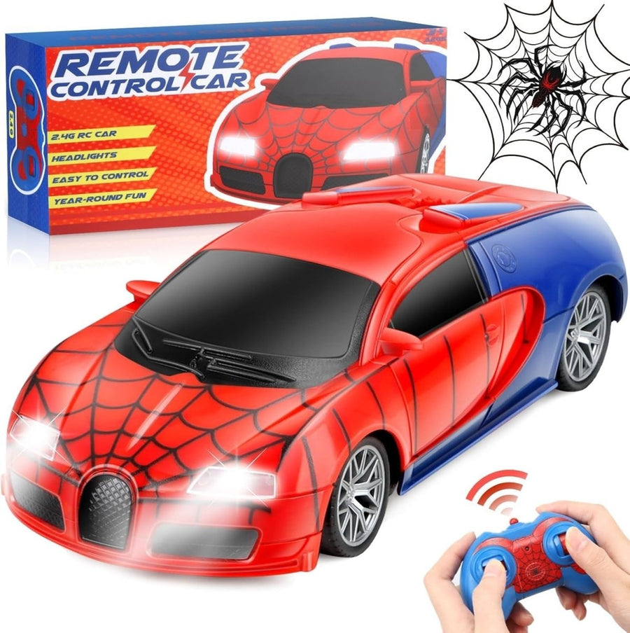 Spider Remote Control Car Toy LED Lights, Fast RC Racing Car Ages 3–8 - Kwikley