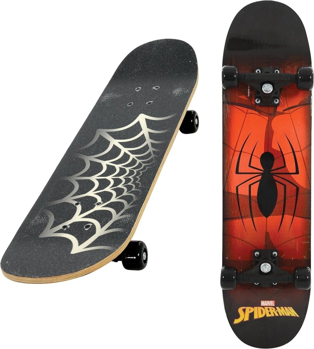 Spiderman Kids Beginner Skateboard 31in 7 - Ply Deck Smooth Wheels Age 5+ - Kwikley