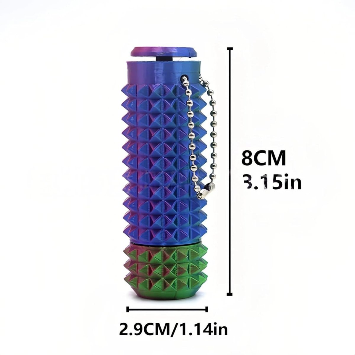 Spiky Sensory Fidget Keychain Rotate Click Stress Relief ADHD Toy - Kwikley
