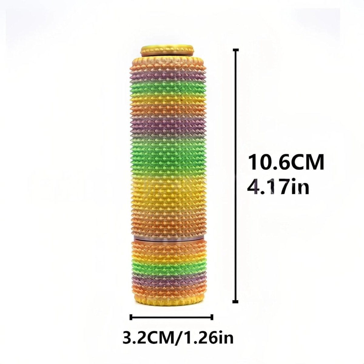 Spiky Sensory Fidget Keychain Rotate Click Stress Relief ADHD Toy - Kwikley