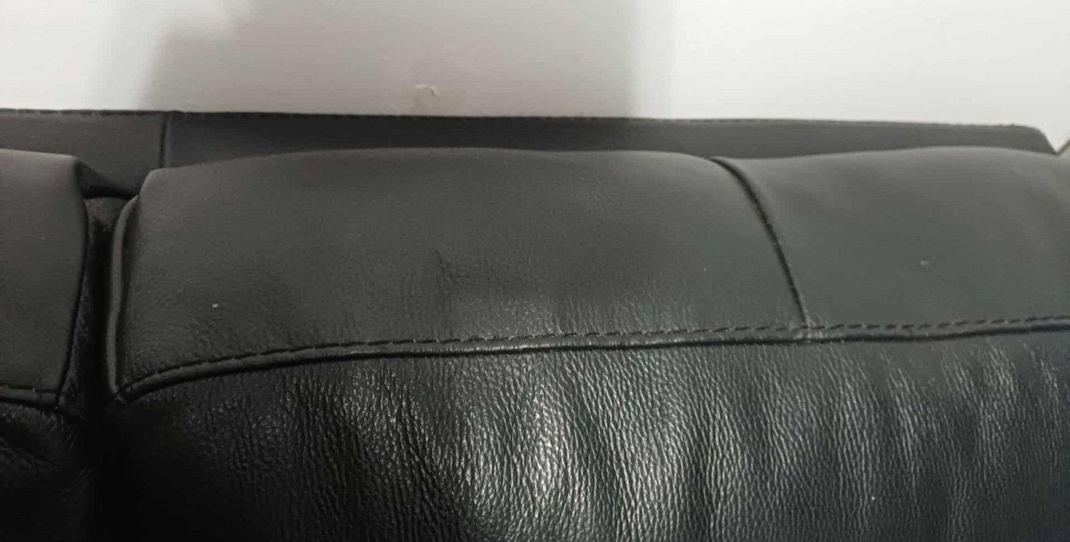 Splendid Luxe Black Leather Corner Sofa L - Shape Sofa (PTP) - Kwikley