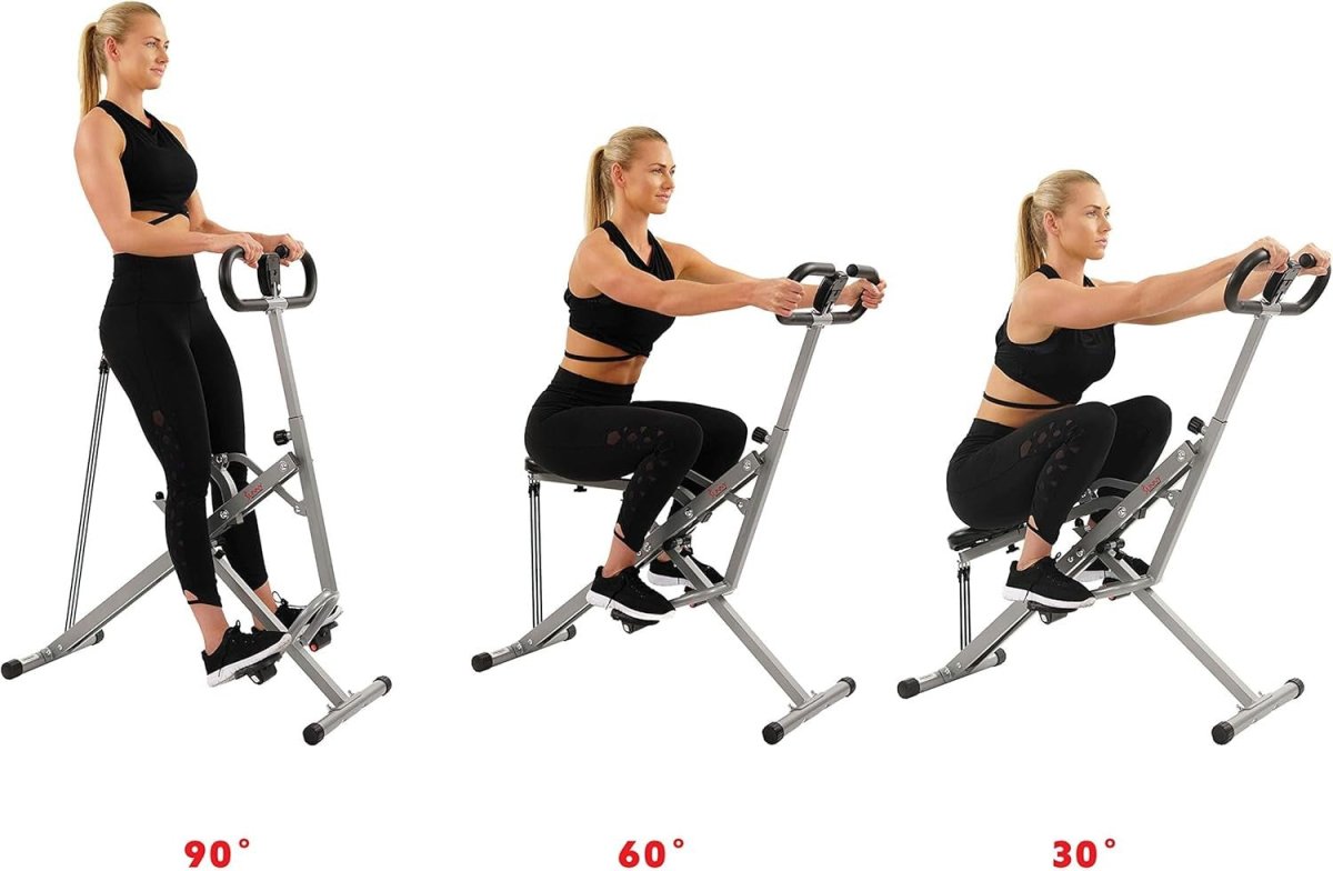 Squat Assist Row Machine Under Desk Pedal Exerciser Home Gym Bundle - Kwikley