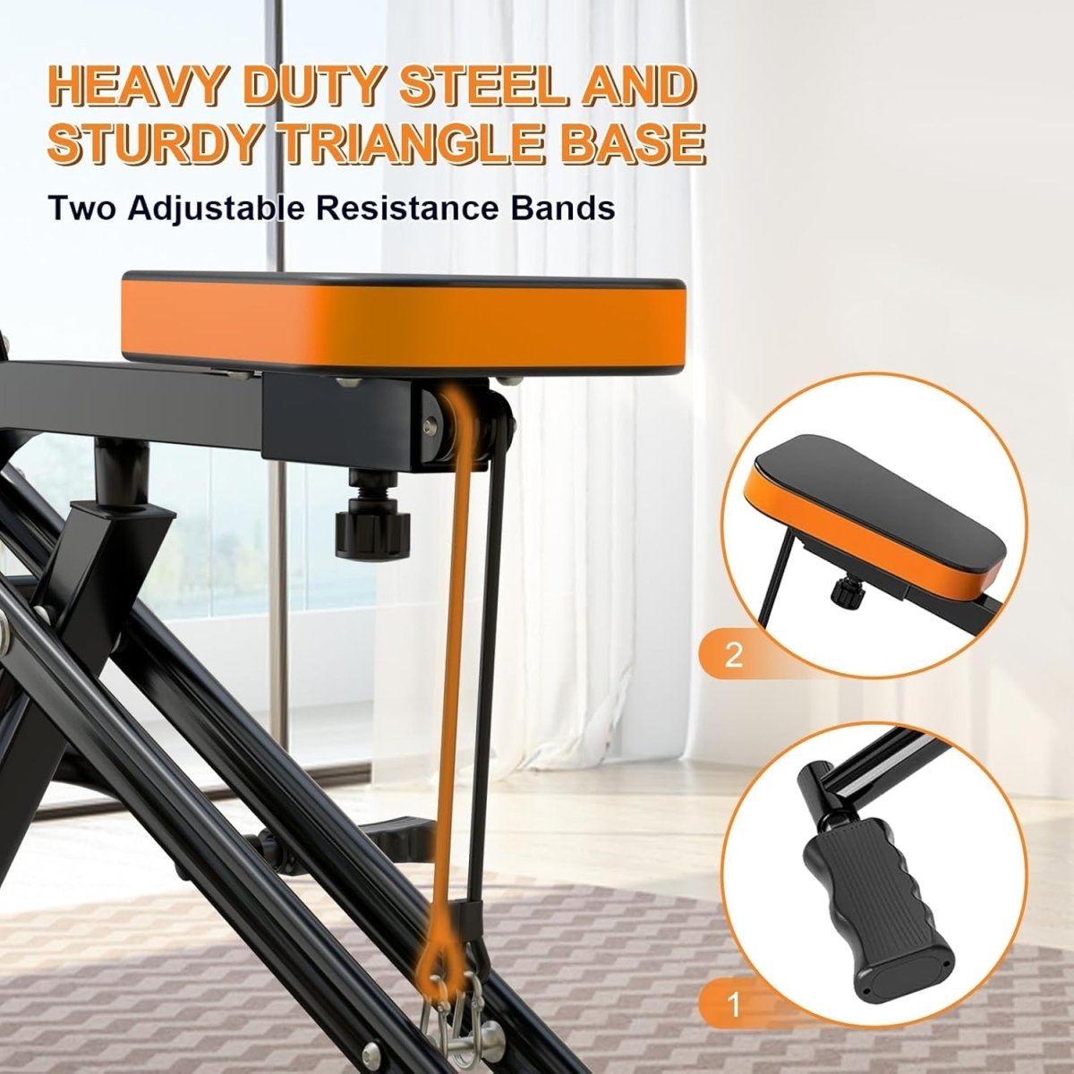 Squat Assist Trainer Foldable Rowing Machine Leg Workout LCD - Kwikley