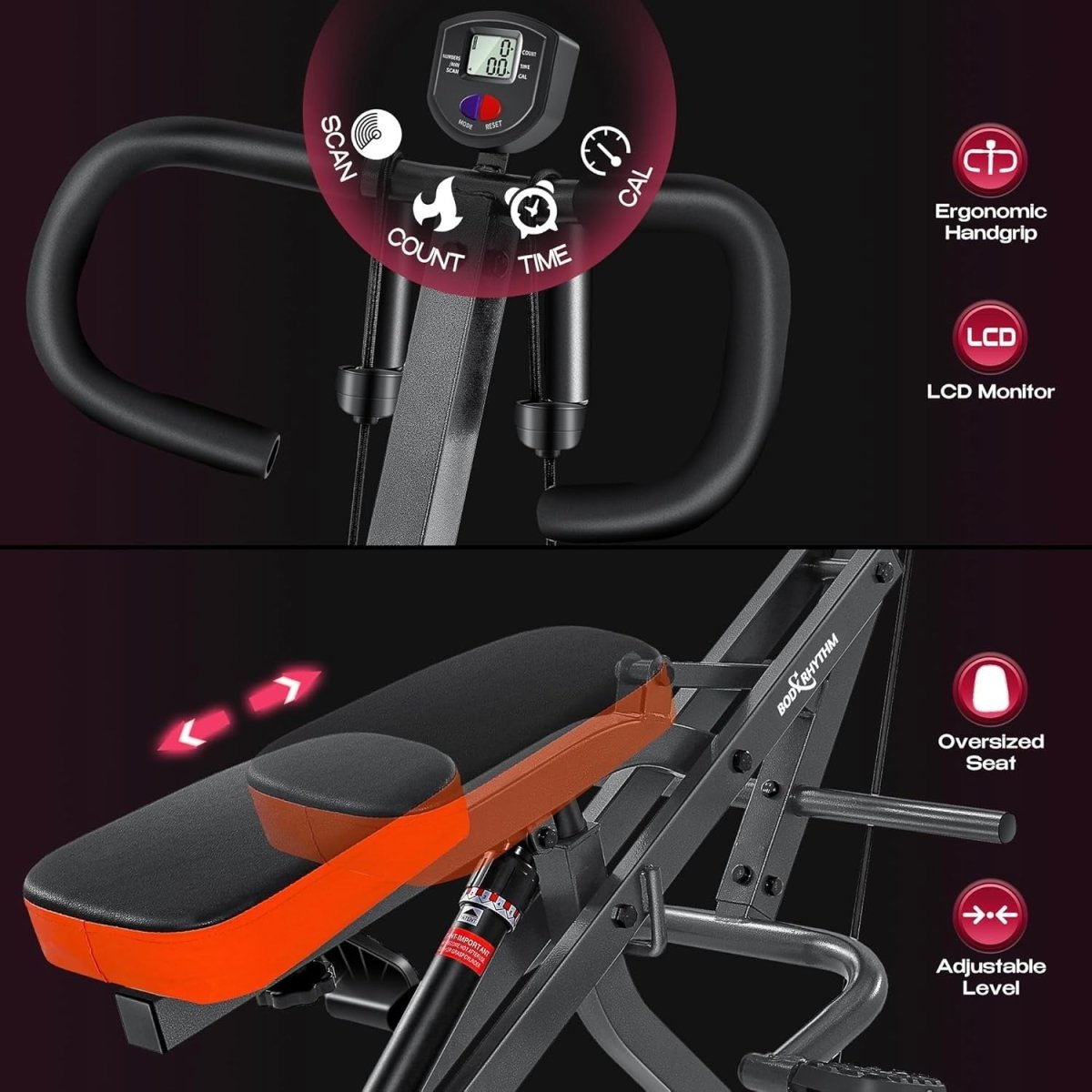 Squat Assist Trainer Rowing Machine Home Gym 12 Resistance Full Body - Kwikley