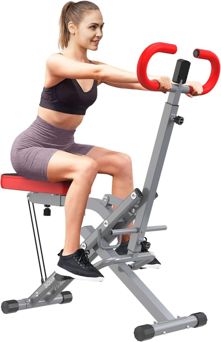 Squat Assist Trainer Rowing Machine Home Gym Glutes Legs Workout 330lbs - Kwikley