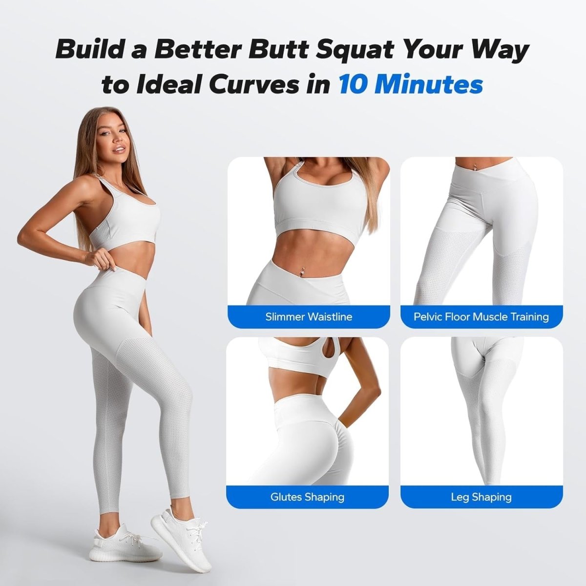 Squat Machine Home Gym Trainer 3 Level Resistance 300lb Capacity - Kwikley