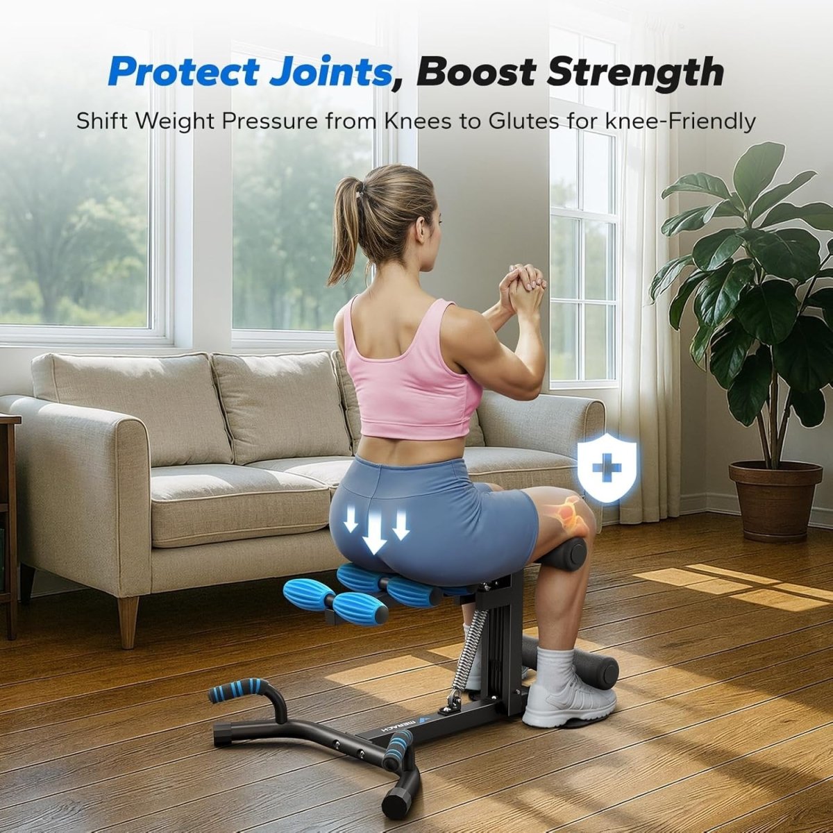 Squat Machine Home Gym Trainer 3 Level Resistance 300lb Capacity - Kwikley