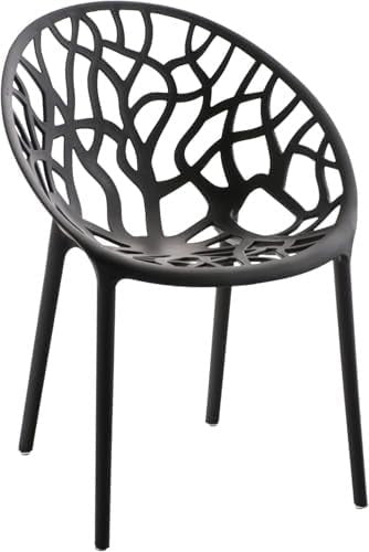 Stackable 2 - Piece Indoor Outdoor Dining Chairs Hollow Plastic Comfort Set - Kwikley