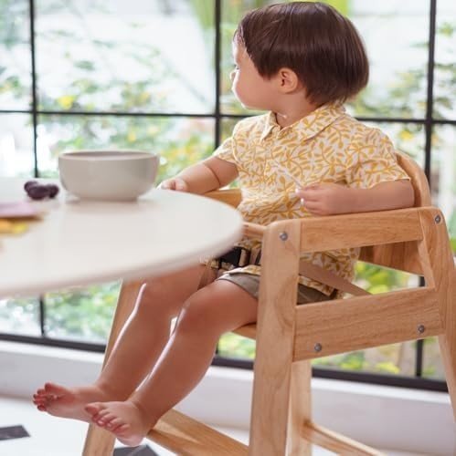 Stackable Baby High Chair Wooden Toddler Safety Seat Home & Restaurant - Kwikley