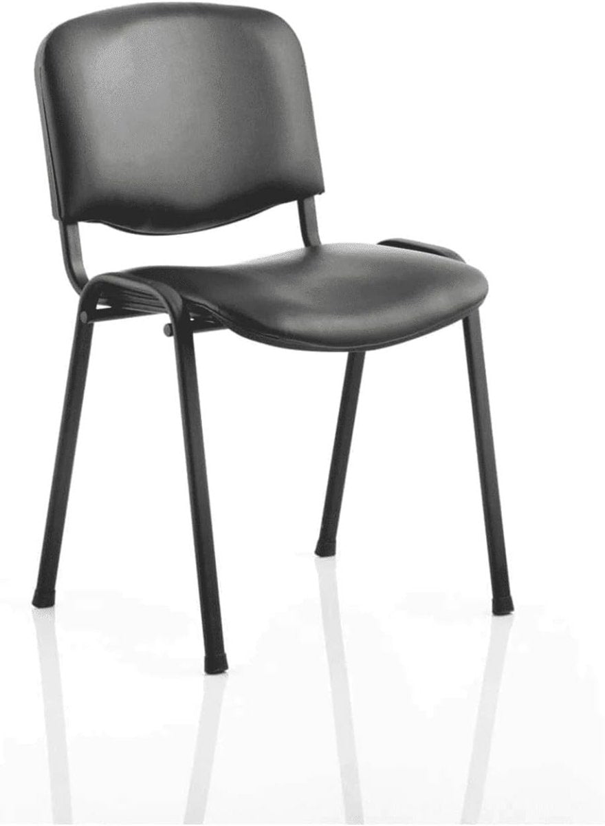 Stackable Black Vinyl ISO Chair – Conference, Meeting, Event Seating - Kwikley