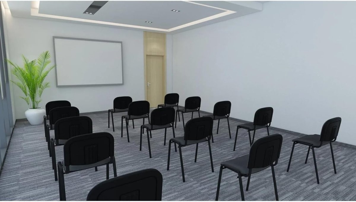 Stackable Black Vinyl ISO Chair – Conference, Meeting, Event Seating - Kwikley