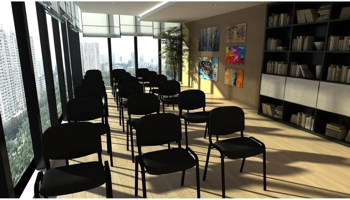 Stackable Black Vinyl ISO Chair – Conference, Meeting, Event Seating - Kwikley