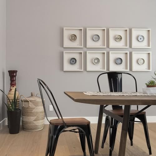 Stackable Industrial Bistro Chair Metal Frame Wood Seat Home Restaurant - Kwikley
