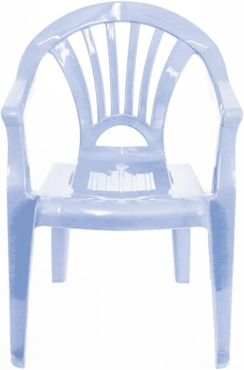 Stackable Kids Plastic Chair Blue Toddler Seat Lightweight Indoor Outdoor - Kwikley