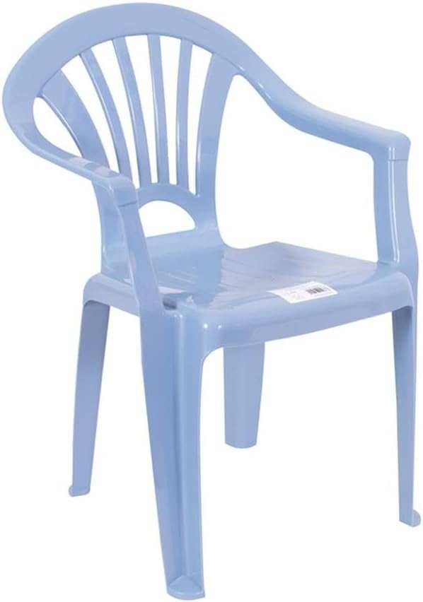 Stackable Kids Plastic Chair Blue Toddler Seat Lightweight Indoor Outdoor - Kwikley