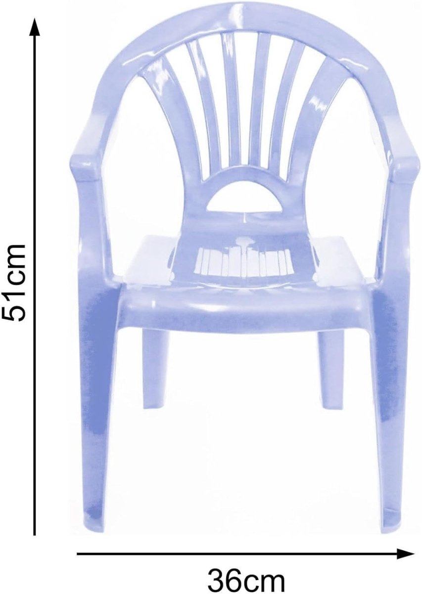 Stackable Kids Plastic Chair Blue Toddler Seat Lightweight Indoor Outdoor - Kwikley