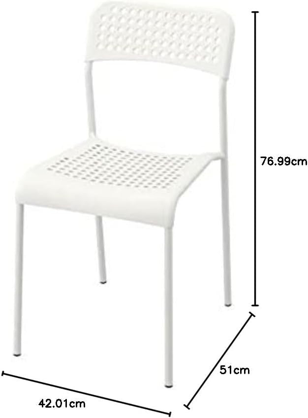 Stackable Plastic Chair White Steel Frame Indoor Outdoor - Kwikley