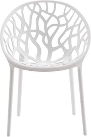 Stackable Plastic Dining Chairs 2 - Piece Indoor Outdoor Comfort Set – White - Kwikley