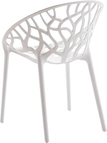 Stackable Plastic Dining Chairs 2 - Piece Indoor Outdoor Comfort Set – White - Kwikley