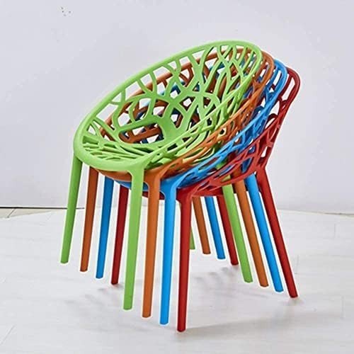 Stackable Plastic Dining Chairs 4 - Piece Indoor Outdoor Comfort Set - Kwikley