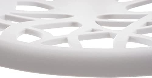 Stackable Plastic Dining Chairs 4 - Piece Indoor Outdoor Comfort Set – White - Kwikley