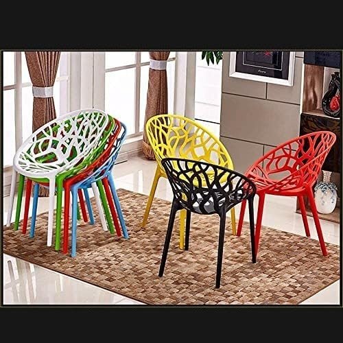 Stackable Plastic Dining Chairs 4 - Piece Indoor Outdoor Comfort Set – White - Kwikley