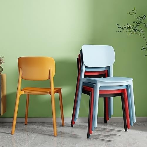Stackable Plastic Dining Chairs Set of 2 Lightweight Portable Event Chairs - Kwikley