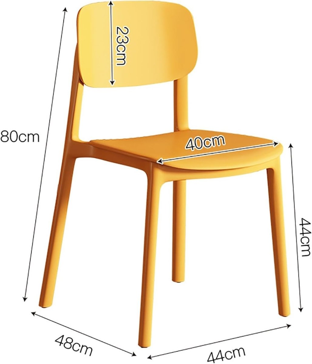 Stackable Plastic Dining Chairs Set of 2 Lightweight Portable Event Chairs - Kwikley