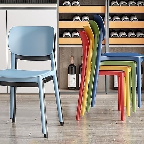 Stackable Plastic Dining Chairs Set of 2 Lightweight Portable Event Chairs - Kwikley