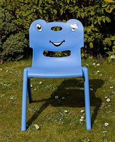 Stackable Plastic Kids Chair Toddler Children Indoor Outdoor Seat Blue - Kwikley