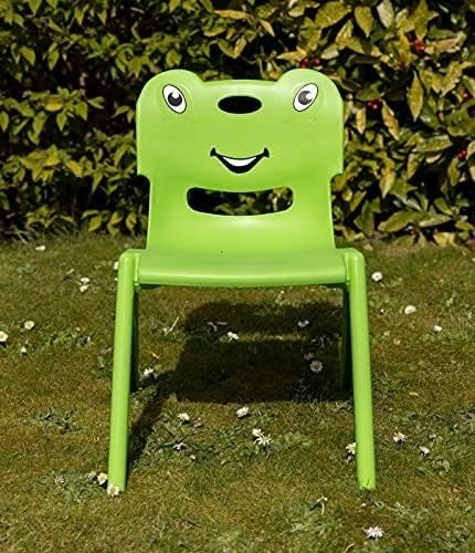 Stackable Plastic Kids Chair Toddler Children Indoor Outdoor Seat Blue - Kwikley