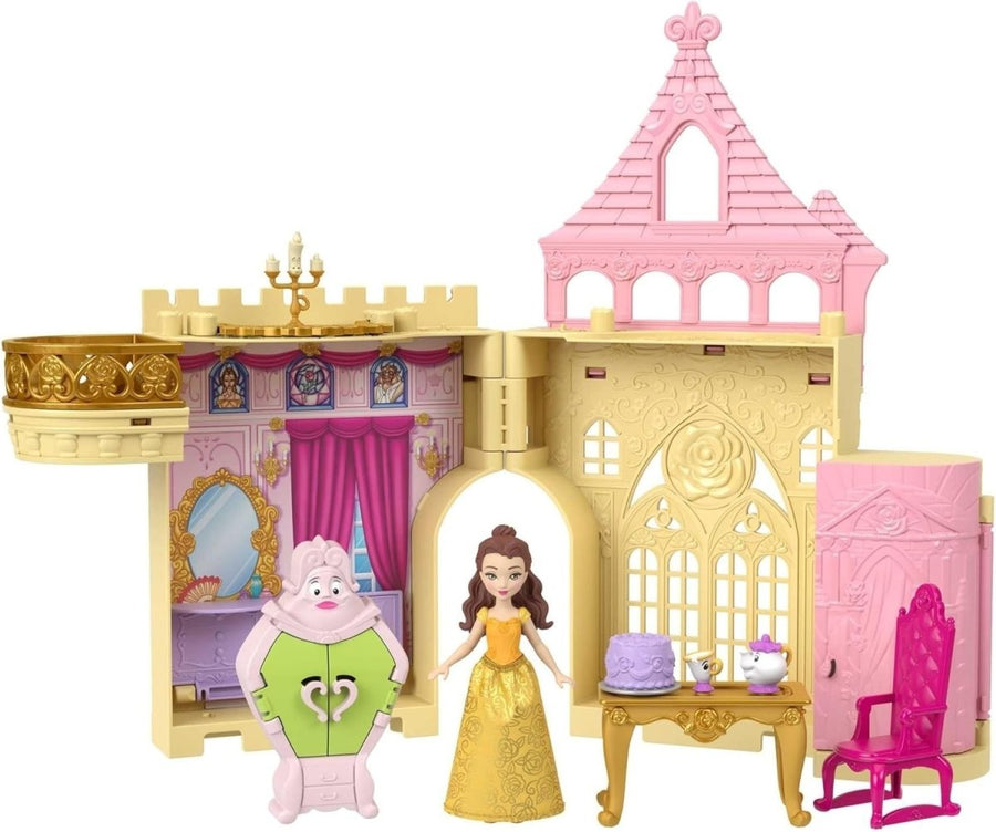 Stackable Princess Castle Dollhouse Playset w/ Doll & 9 Accessories - Kwikley