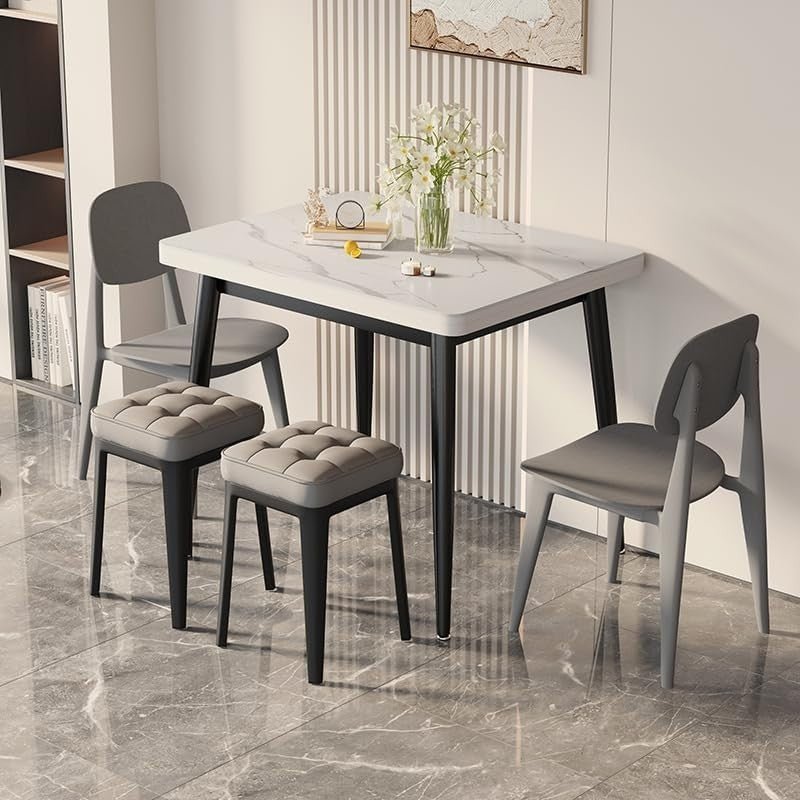 Stackable PU Dining Stools – Backless, Lightweight, 19 - Inch, 2PCS - Kwikley
