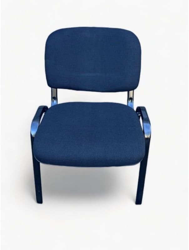 Stackable Reception Conference Chair Black Metal Frame - Kwikley