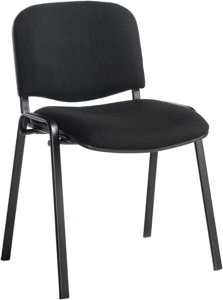 Stackable Reception Conference Chair Black Metal Frame - Kwikley