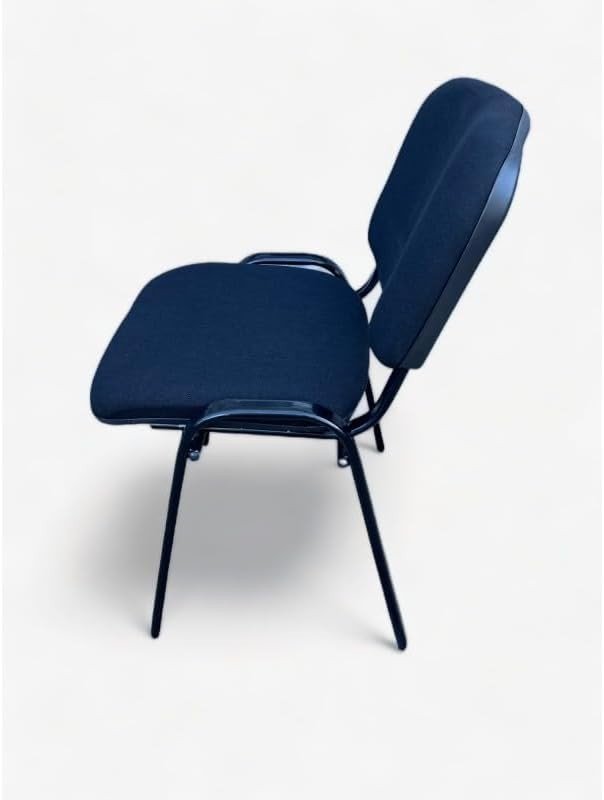 Stackable Reception Conference Chair Black Metal Frame - Kwikley