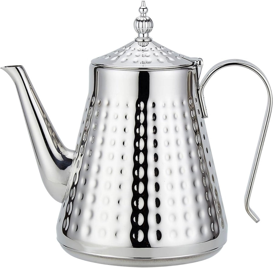 Stainless Steel Teapot 1.6L with Infuser Loose Leaf Tea Pot Silver - Kwikley