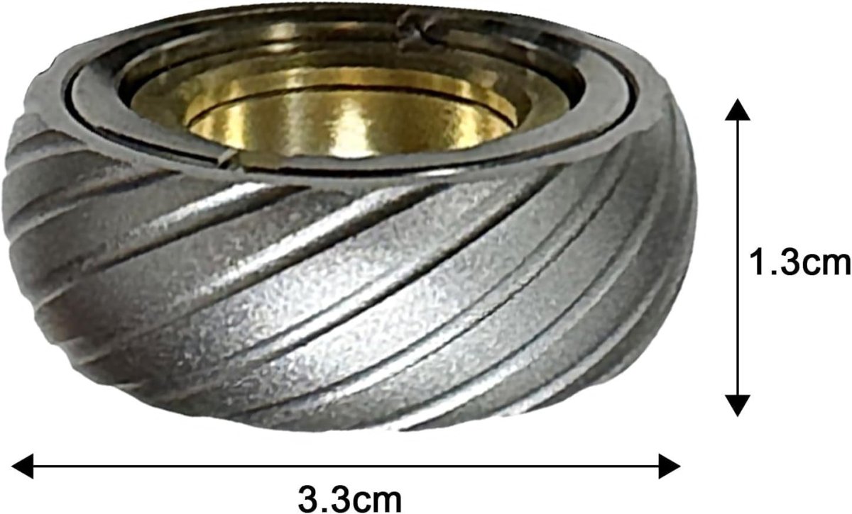 Stainless Steel Tire Grip Fidget Spinner Ring Finger Stress Relief Toy - Kwikley