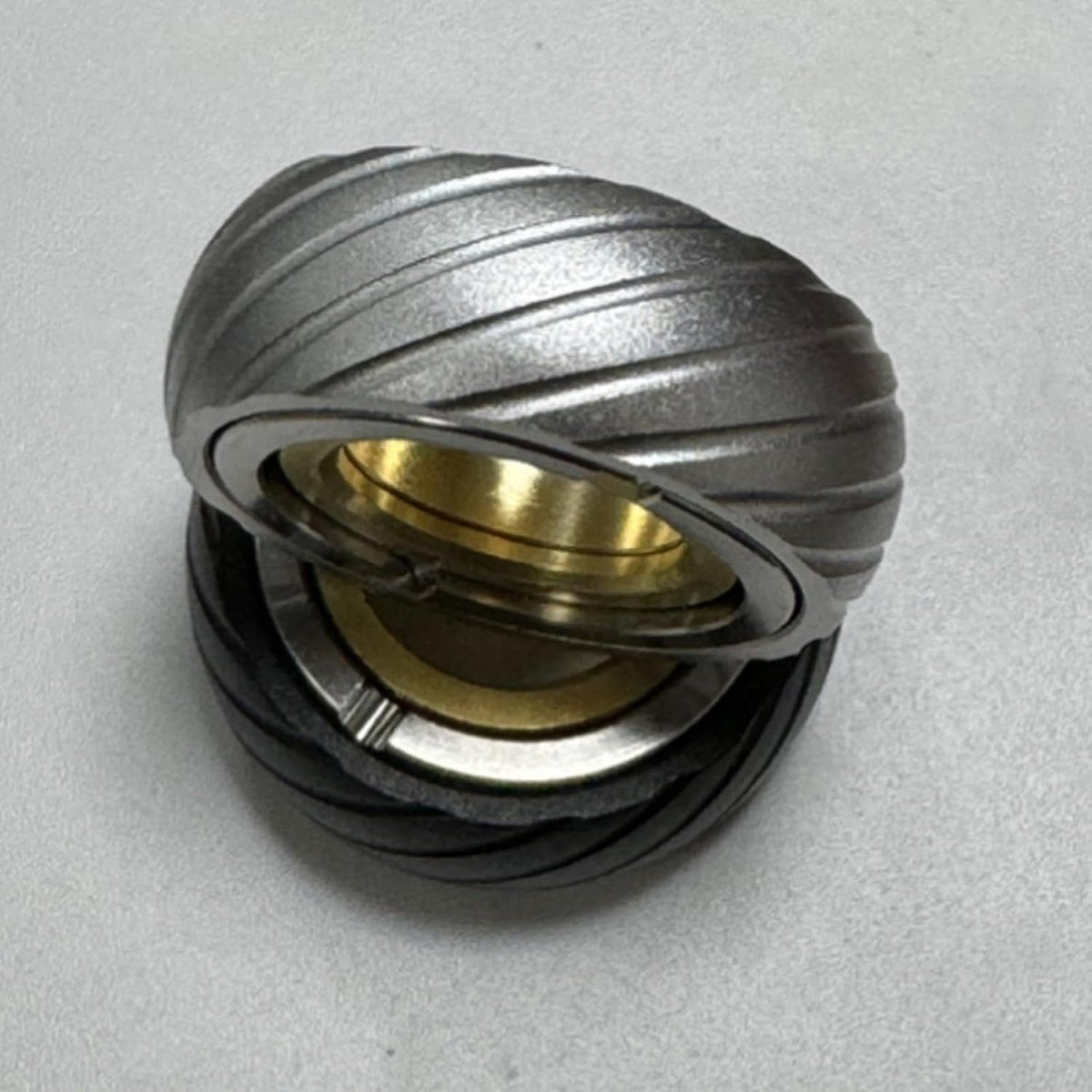 Stainless Steel Tire Grip Fidget Spinner Ring Finger Stress Relief Toy - Kwikley