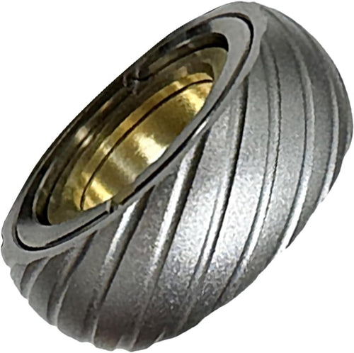 Stainless Steel Tire Grip Fidget Spinner Ring Finger Stress Relief Toy - Kwikley