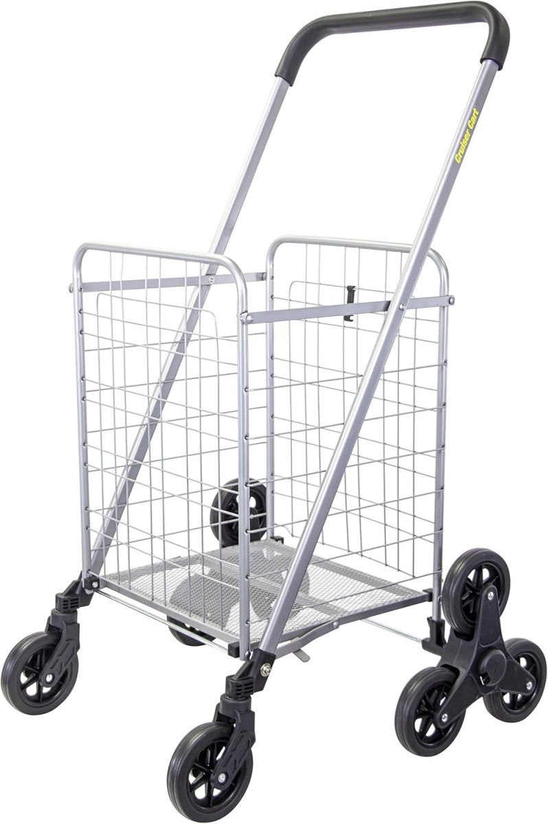 Stair Climbing Shopping Trolley Folding Utility Cart with Wheels - Kwikley